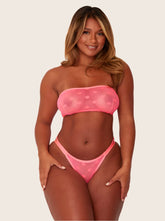 Addison Bandeau & Brief Set : Coral Pink